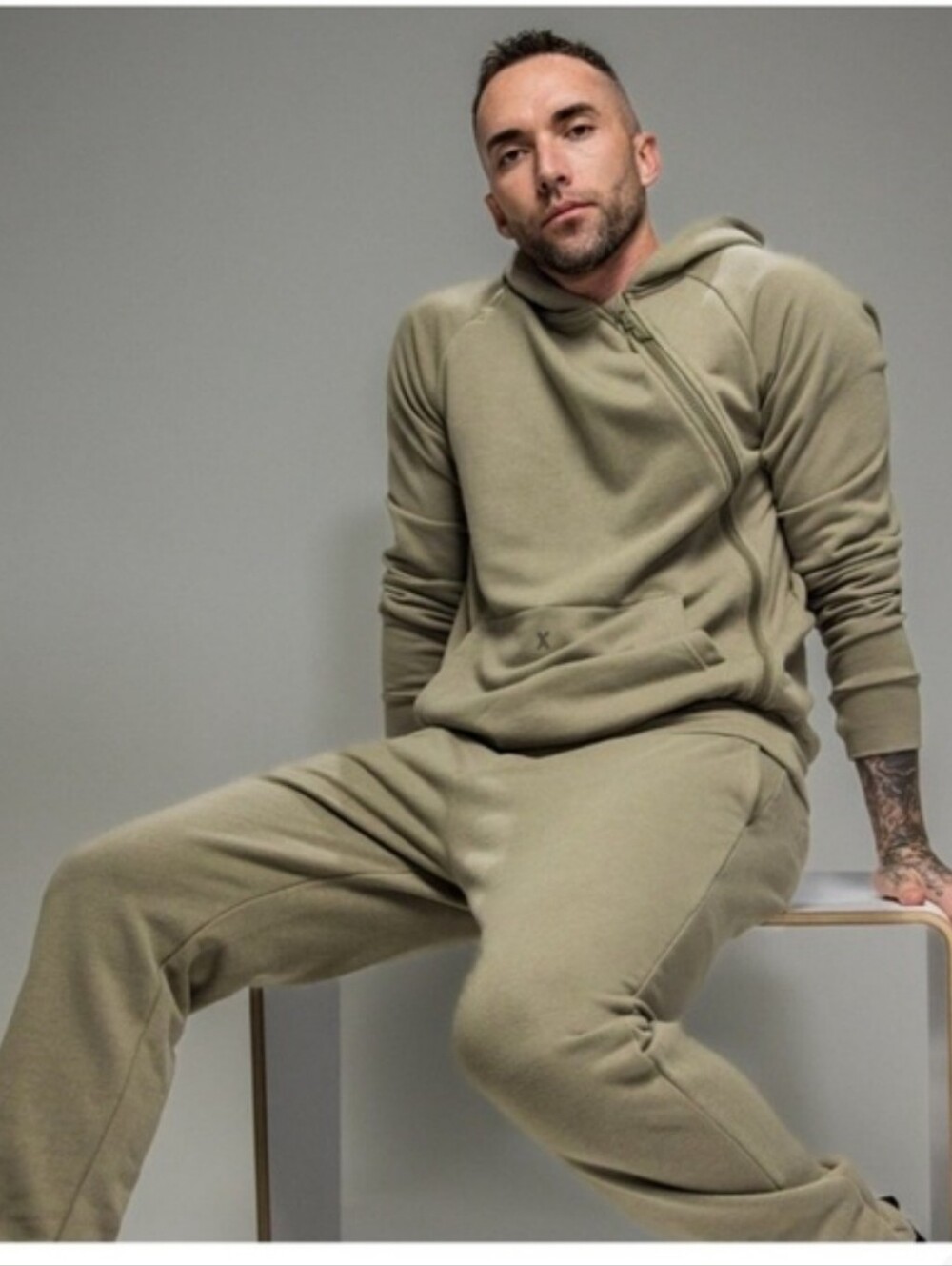 Tuxy Ultimate One Piece Lounge Suit Olive Green Hooded Tracksuit